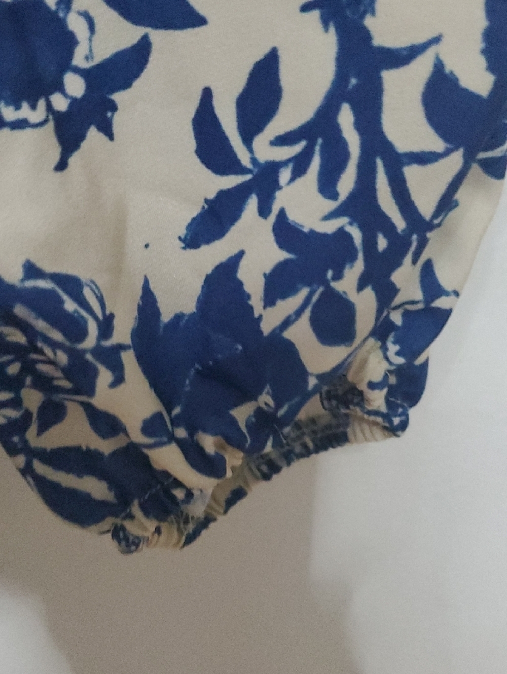 Blue Floral Peasant Blouse - Picture 4 of 7